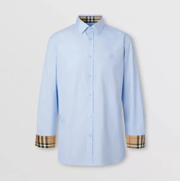 버버리 남성 클래식 블루 셔츠 - Mens Blue Tshirts - bur04245x - 1