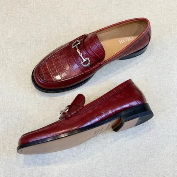 디올 남성 모던 레드 로퍼 - Mens Red Loafer - dio01778x - 1