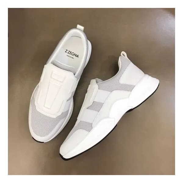 제냐 남성 이니셜 화이트 스니커즈 - Mens White Sneakers - zeg0377… - 1