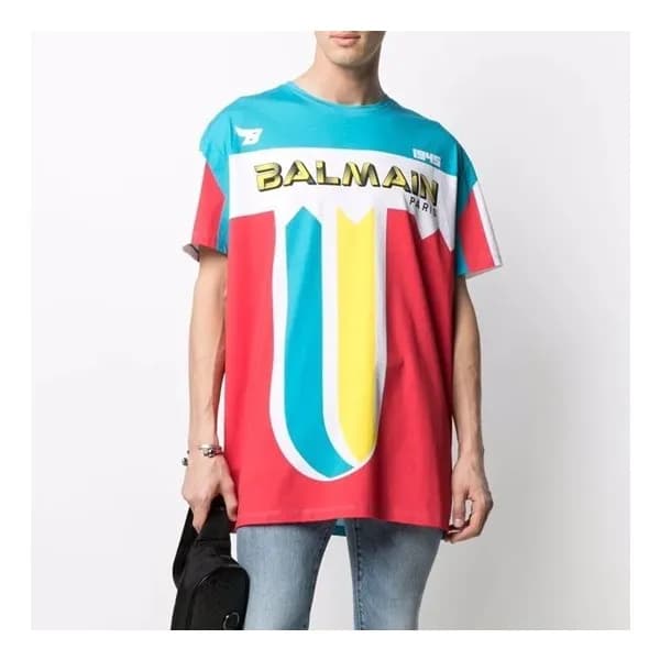 발망 남성 유니크 블루 반팔티 - Mens Blue Tshirts - bam0158x - 1