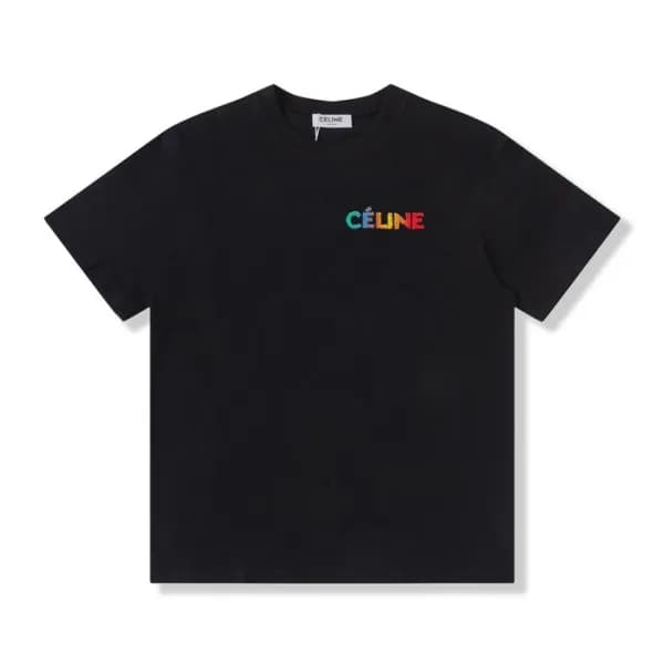 셀린느 남성 크루넥 블랙 반팔티 - Mens Black Tshirts - cel0435x - 1