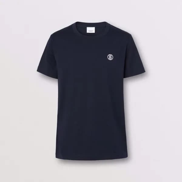 버버리 남성 블루 크루넥 반팔티 - Mens Blue Tshirts - Bur04390x - 1