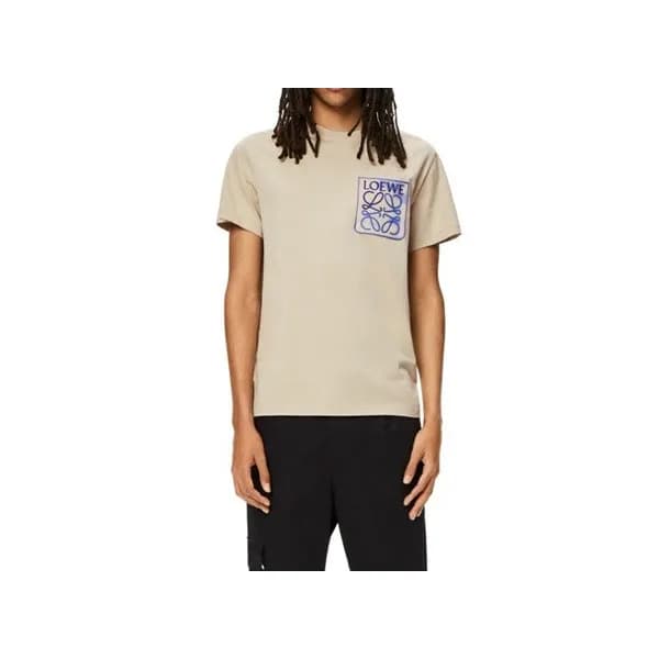 로에베 남/녀 이니셜 카멜 반팔티 - Unisex Camel Tshirts - loe062… - 1