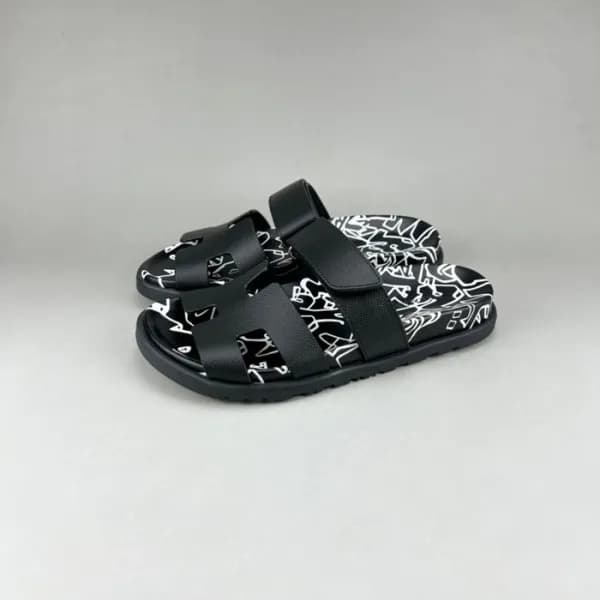 에르메스 남/녀 블랙 슬리퍼 - Unisex Black Slippers - her0805x - 1
