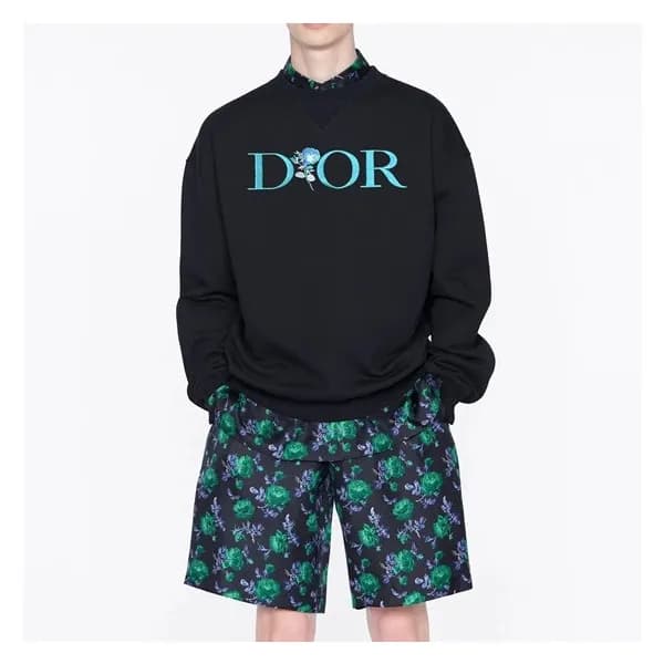 디올 남성 클래식 블랙 맨투맨 - Mens Black Tshirts - dio01999x - 1
