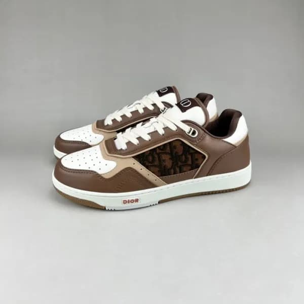 디올 남/녀 캐쥬얼 브라운 스니커즈 - Unisex Brown Sneakers - dio0… - 1