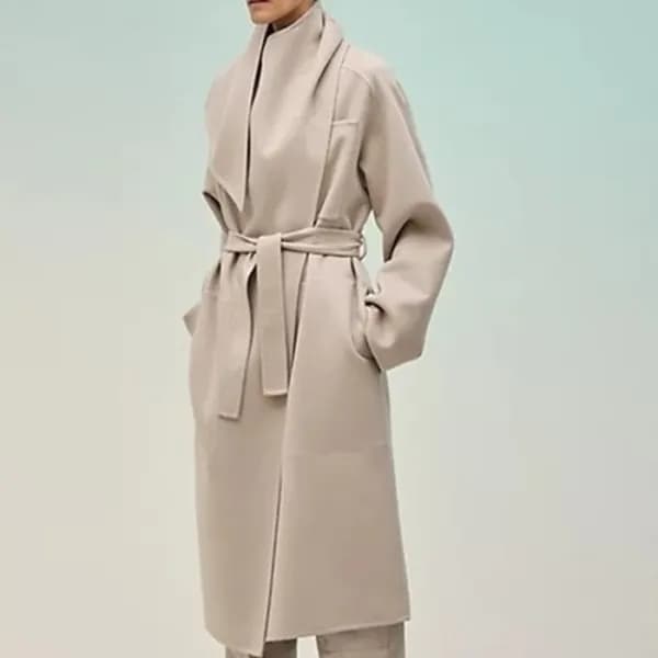 에르메스 여성 클래식 그레이 코트 - Hermes Womens Gray Coats - he… - 1