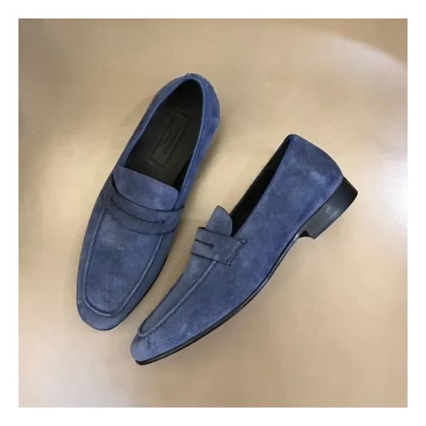 에르메네질도 제냐 남성 블루 로퍼 - Ermenegildo Zegna Mens Blue L… - 1