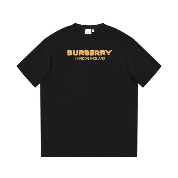 버버리 남/녀 블랙 크루넥 반팔티 - Burberry Unisex Black Tshirts… - 1