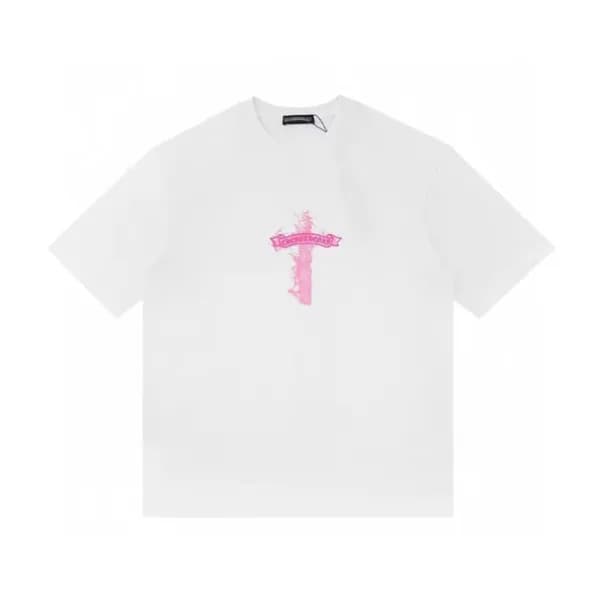 크롬하츠 남성 화이트 반팔티 - Chrom Hearts Mens White Short sl… - 1