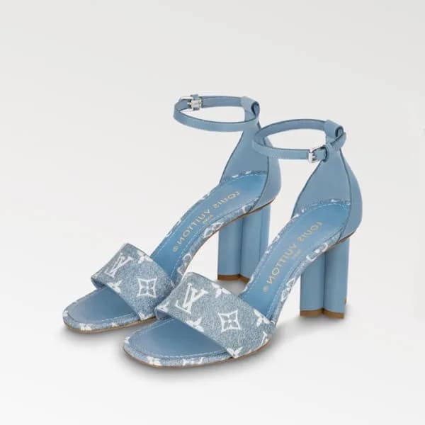 루이비통 여성 블루 샌들 - Louis vuitton Womens Blue Sandals … - 1