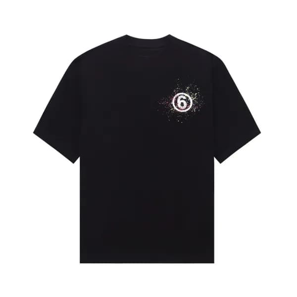 메종마르지엘라 남/녀 크루넥 블랙 반팔티 - Maison Margiela Unisex Bl… - 1