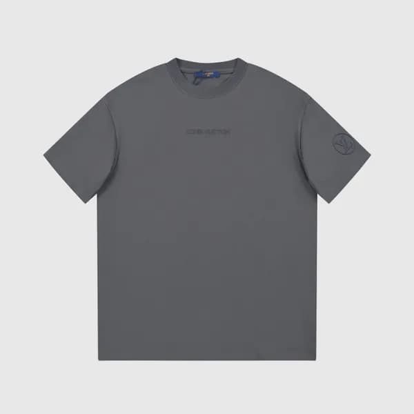 루이비통 남성 그레이 크루넥 반팔티 - Louis vuitton Mens Gray Shor… - 1
