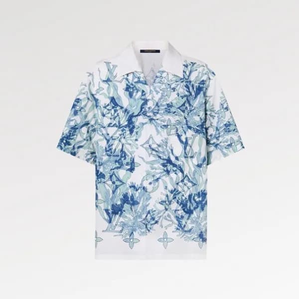 루이비통 남성 화이트 반팔 셔츠 - Louis vuitton Mens White Tshir… - 1