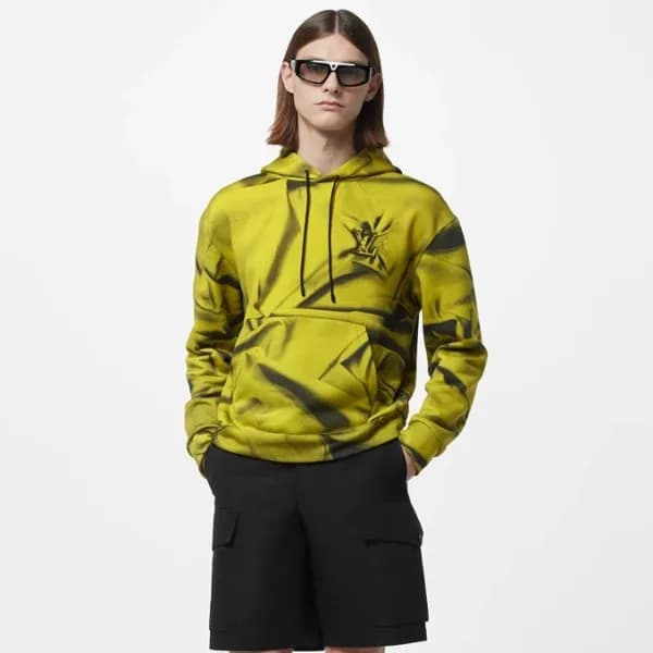 루이비통 남성 옐로우 후드티 - Louis vuitton Mens Yellow Hoodie… - 1