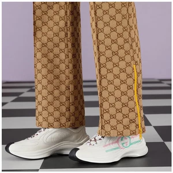 구찌 남/녀 GG 화이트 라이톤 - Gucci Unisex White Sneakers- g… - 1
