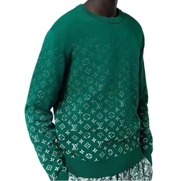 루이비통 남성 그린 크루넥 니트 - Louis vuitton Mens Green Sweat… - 1
