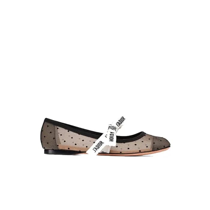 디올 여성 발레리나 매쉬플랫슈즈 【매장-120만원대】 - Dior Womens Black … - 1