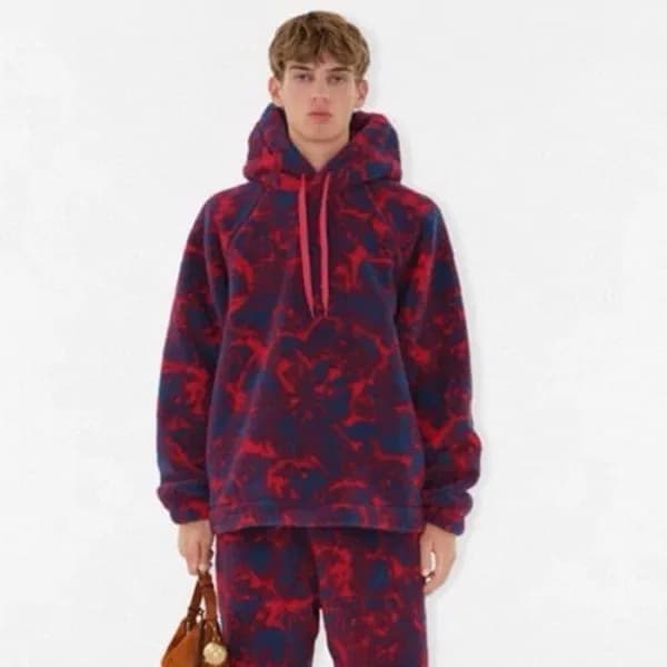 버버리 남성 레드 후드티 - Burberry Mens Red Hoodie - bu352x - 1