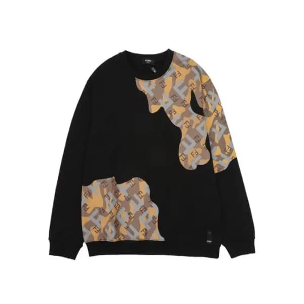 펜디 남성 캐쥬얼 블랙 맨투맨 - Fendi Mens Black Tshirts - fe55… - 1
