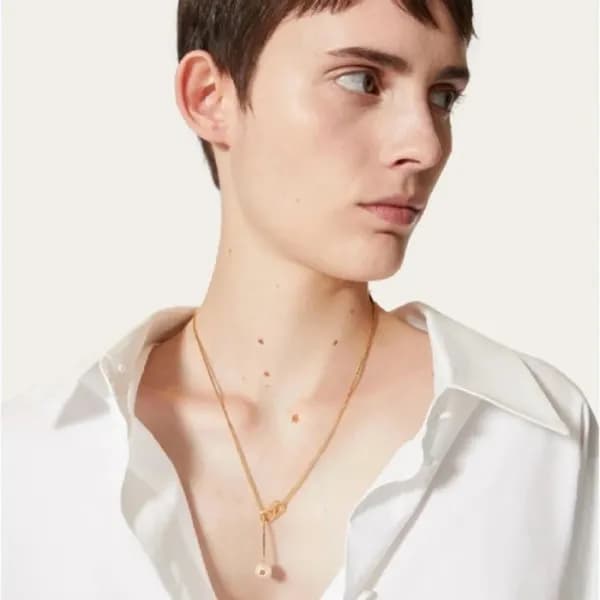 발렌티노 여성 골드 목걸이 - Valentino Womens Gold Necklace - … - 1