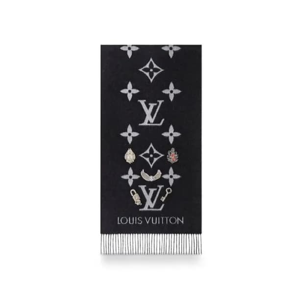 루이비통 여성 블랙 머플러 - Louis vuitton Womens Black Muffle… - 1