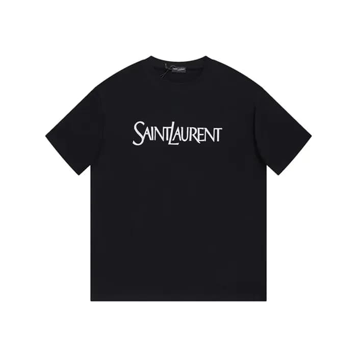 입생로랑 남성 블랙 반팔티 - Saint laurent Mens Black Tshirts … - 1