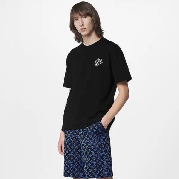 루이비통 남성 블랙 티셔츠 - Louis vuitton Mens Black Tshirts … - 1