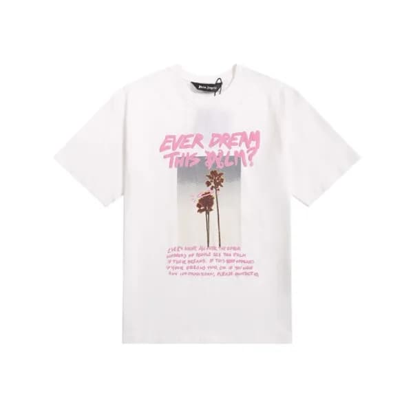 팜 엔젤스 남성 화이트 크루넥 반팔티 - Pam Angels Mens White Tshir… - 1