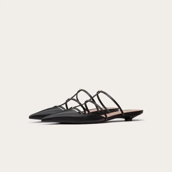 발렌티노 여성 블랙 뮬 - Valentino Womens Black Mules - vas9… - 1