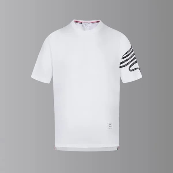 톰브라운 남성 라운드 반팔티 - Thom Browne Mens Round Tshirts -… - 1