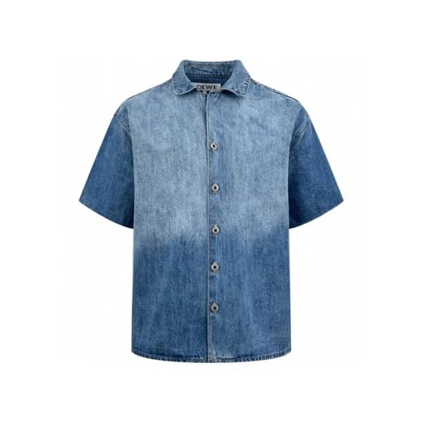 로에베 남성 반팔 셔츠 - Loewe Mens Denim Shirts - loc7941x - 1