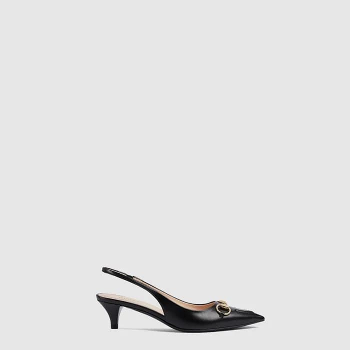 구찌 여성 홀스빗 슬링백 펌프스 - Gucci Womens Horsebit Slingbac… - 1