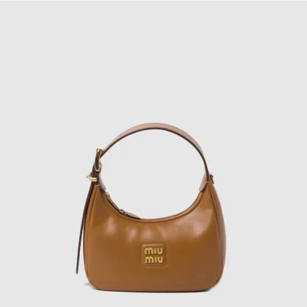 미우미우 여성 가죽 호보백 - Miumiu Womens Leather Hobo Bag - … - 1