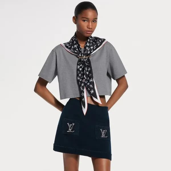 루이비통 여성 마린 스카프 크롭 탑 - Louis vuitton Womens Nautica… - 1
