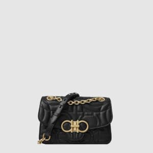 페라가모 여성 퀼티드 간치니 플랩 백 스몰 - Ferragamo Womens Quilted…