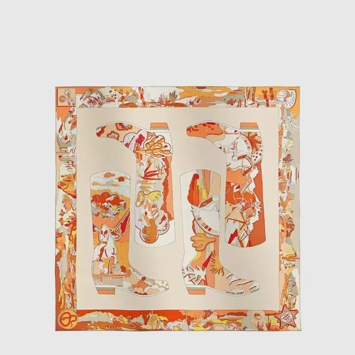 에르메스 여성 보테스 스토리 스카프 - Hermes Womens Bottes Story s… - 1