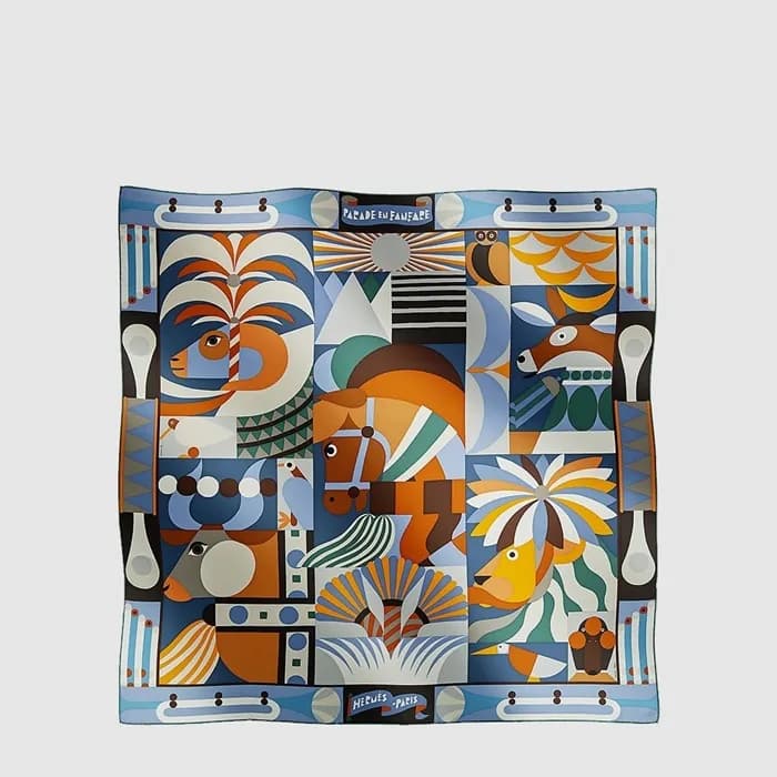 에르메스 여성 퍼레이드 앙 팡파르 스카프 - Hermes Womens Parade en Fanfare scarf - acc8853x - 1