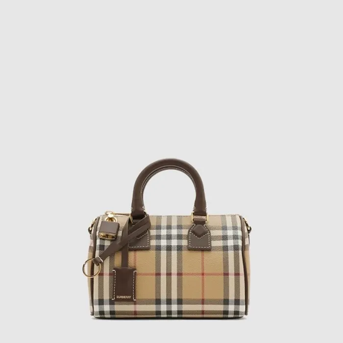 버버리 여성 미니 체크 볼링 백 - Burberry Womens Mini Check Bow… 이미지 3/4