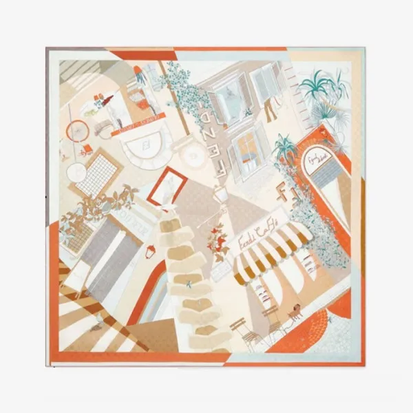 펜디 여성 FF 스퀘어 스카프 - Fendi Womens FF Square Scarf - … 이미지 2/14