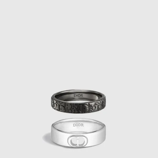 디올 남/녀 오블리크 반지 세트 - Dior Unisex Oblique Ring Set -… 이미지 2/4