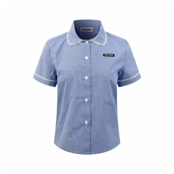 미우미우 여성 반팔 셔츠 - Miumiu Womens Polo Shirts - mic146… 이미지 2/14