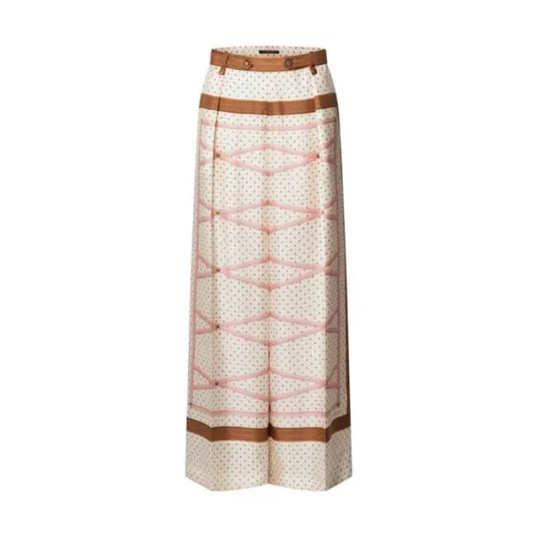 루이비통 여성 트렁크 프린트 와이드 레그 팬츠 - Louis vuitton Womens T… 이미지 2/15