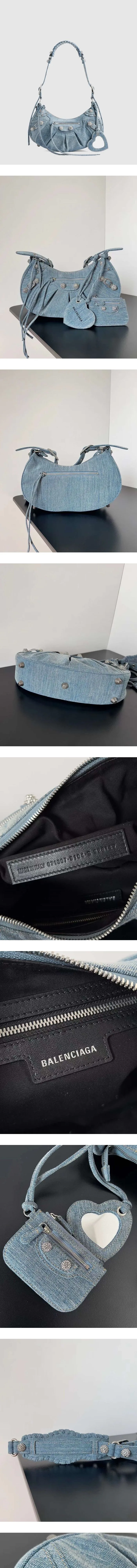 발렌시아가 여성 르 카골 스몰 라인스톤 숄더백 - Balenciaga Womens Le C… 이미지 3/4