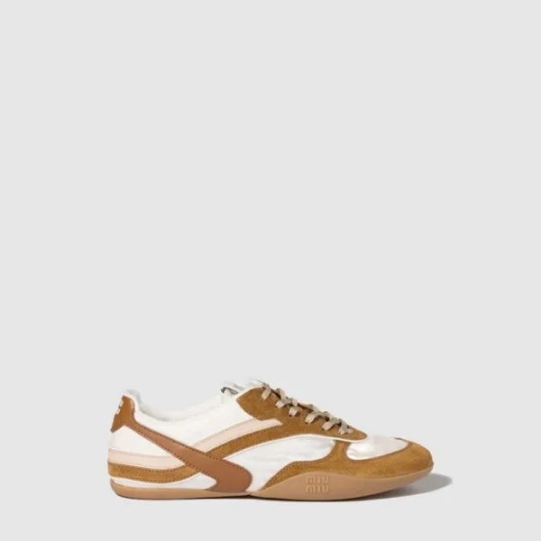 미우미우 여성 스웨이드 스니커즈 - Miumiu Womens Suede Sneakers -… 이미지 2/3