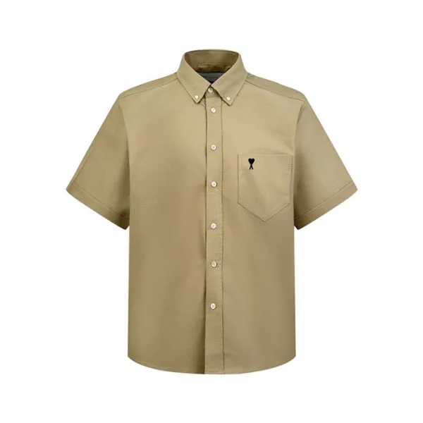 아미 남성 반팔 셔츠 - Ami Mens Basic Shirts - amc14053x 이미지 2/13